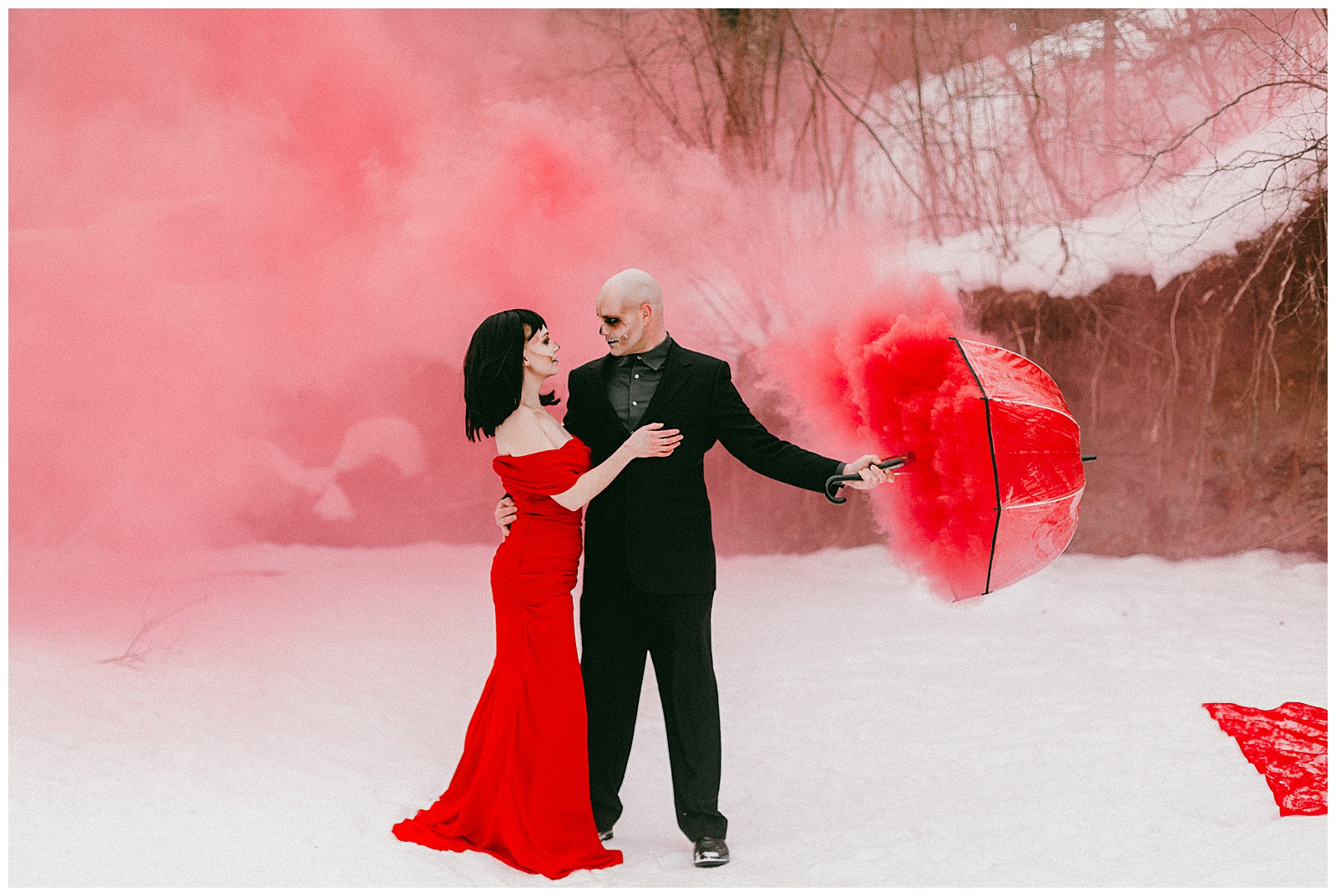 Spooky Valentine's Day Photoshoot Romantic Couples