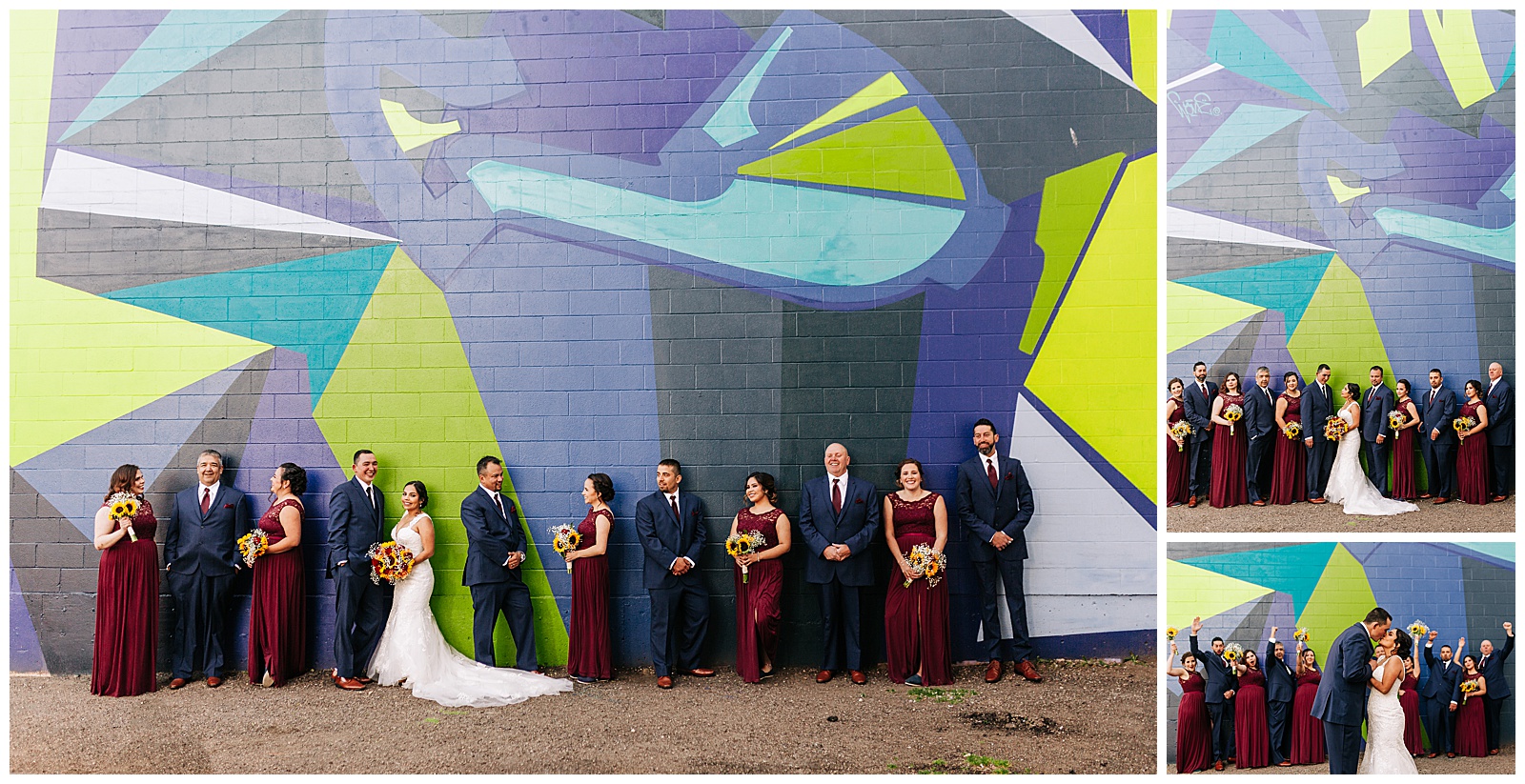 downtown edmonton mural wedding photographs old timers cabin