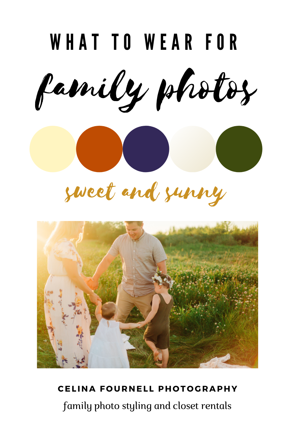 What to wear for family photos - sweet and sunny 