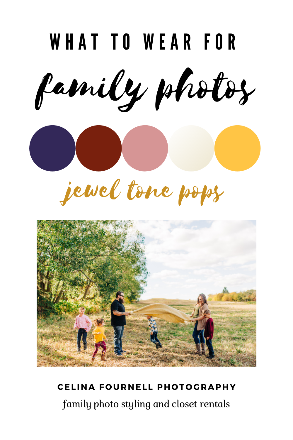 What to wear for family photos jewel tone pops